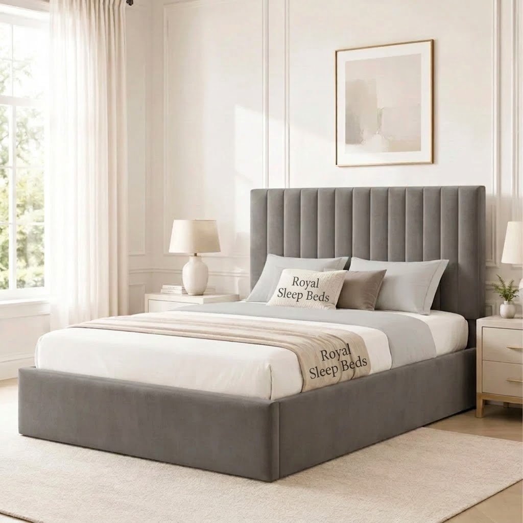 Vida Designs Vellaro Double Ottoman Linen Fabric Bed - Image 5