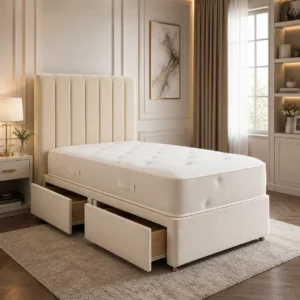 Single Divan 2 Drawers Storage Kids Bed