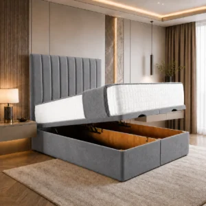 Divan Ottoman Storage Bed with Memory Mattress Double & King Size