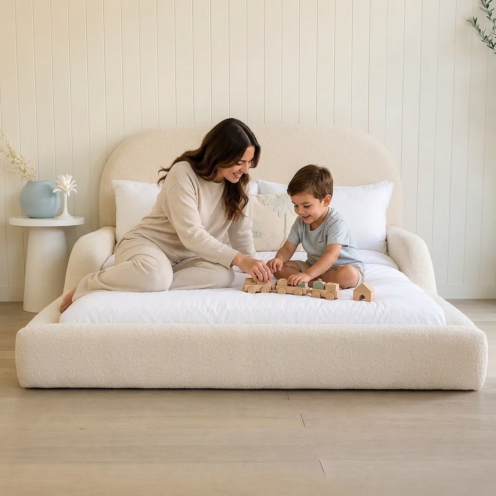 Kids Floor Bed | Rosy Cloud Kid Bed | Kids Double bed - Image 7